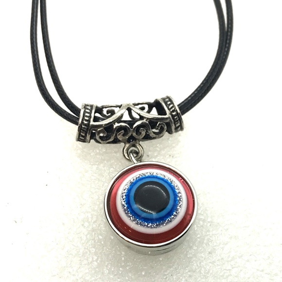 Necklace Evil eye protector 20mm snap SN20 - Picture 1 of 4